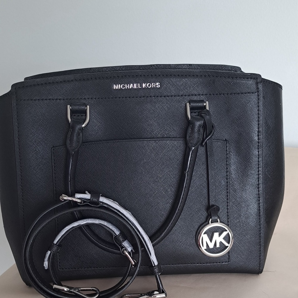 Michael Kors Black Satchel with Sleek Design - Picture 1 of 1